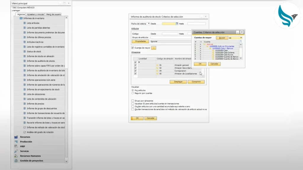 Informe de inventarios SAP B1