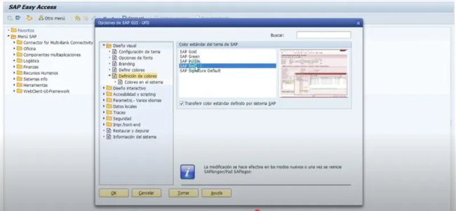GUI Cambiar Color de Fondo SAP B1