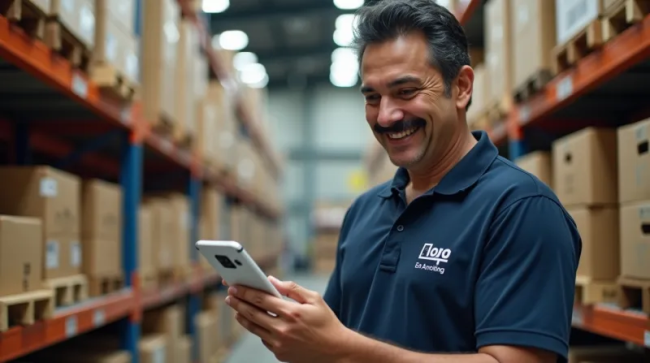Director de logística usando SAPB1 para gestionar su inventario