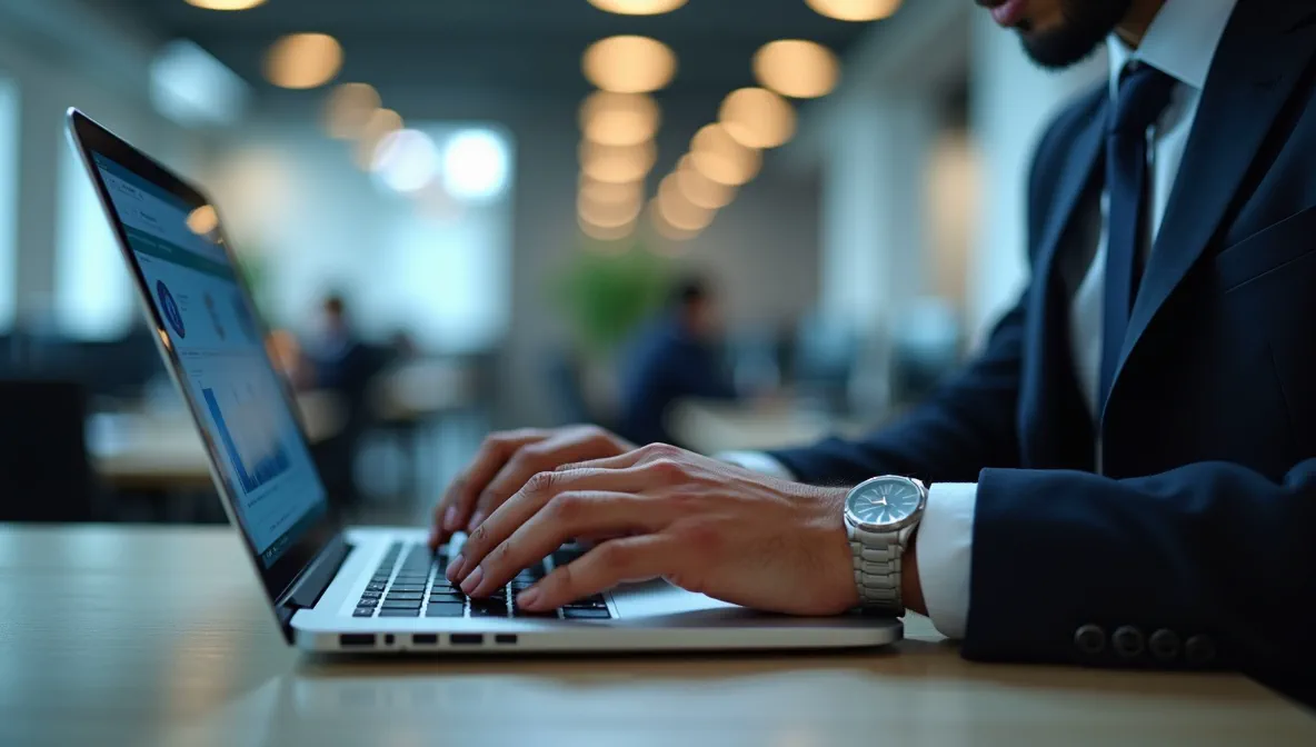Profesional mexicano capturando información en laptop mostrando proceso estructurado de creación detallada de listas de materiales en el sistema.