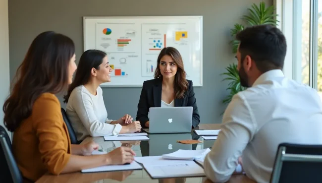 Centro de datos corporativo moderno con servidores y pantallas de monitoreo, representando la infraestructura para implementación de procesos.
