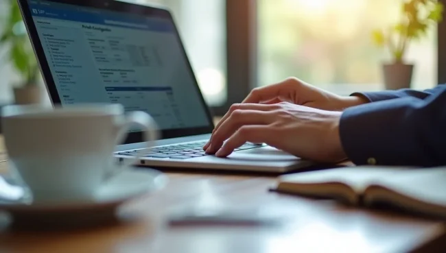 Configuración de periodos contables en la interfaz de SAP Business One.