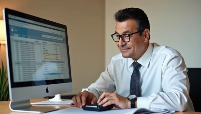 Contador senior registrando un asiento de ajuste en de cierre contable en SAPB1